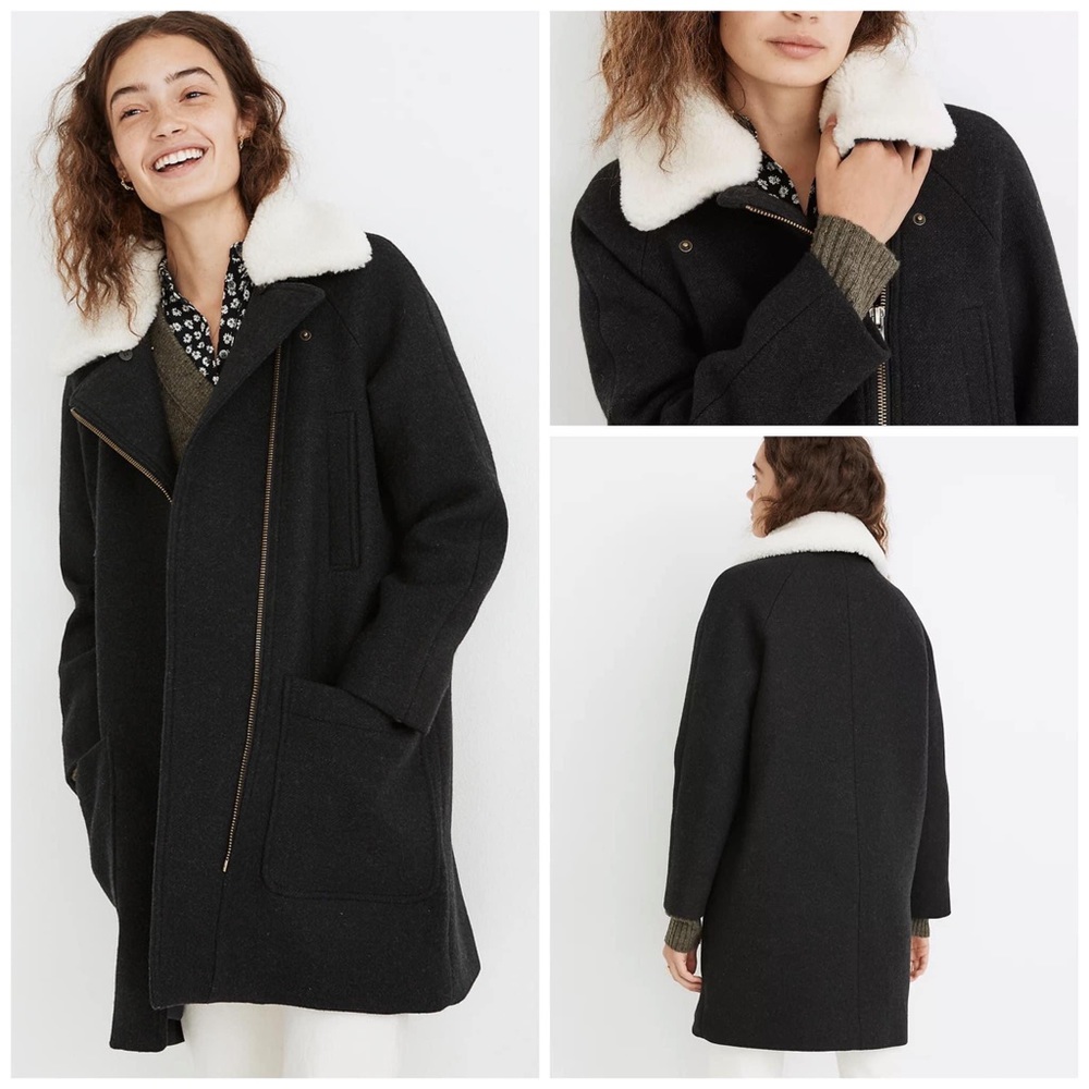 Madewell Eldridge Zip Coat in Insuluxe Fabric